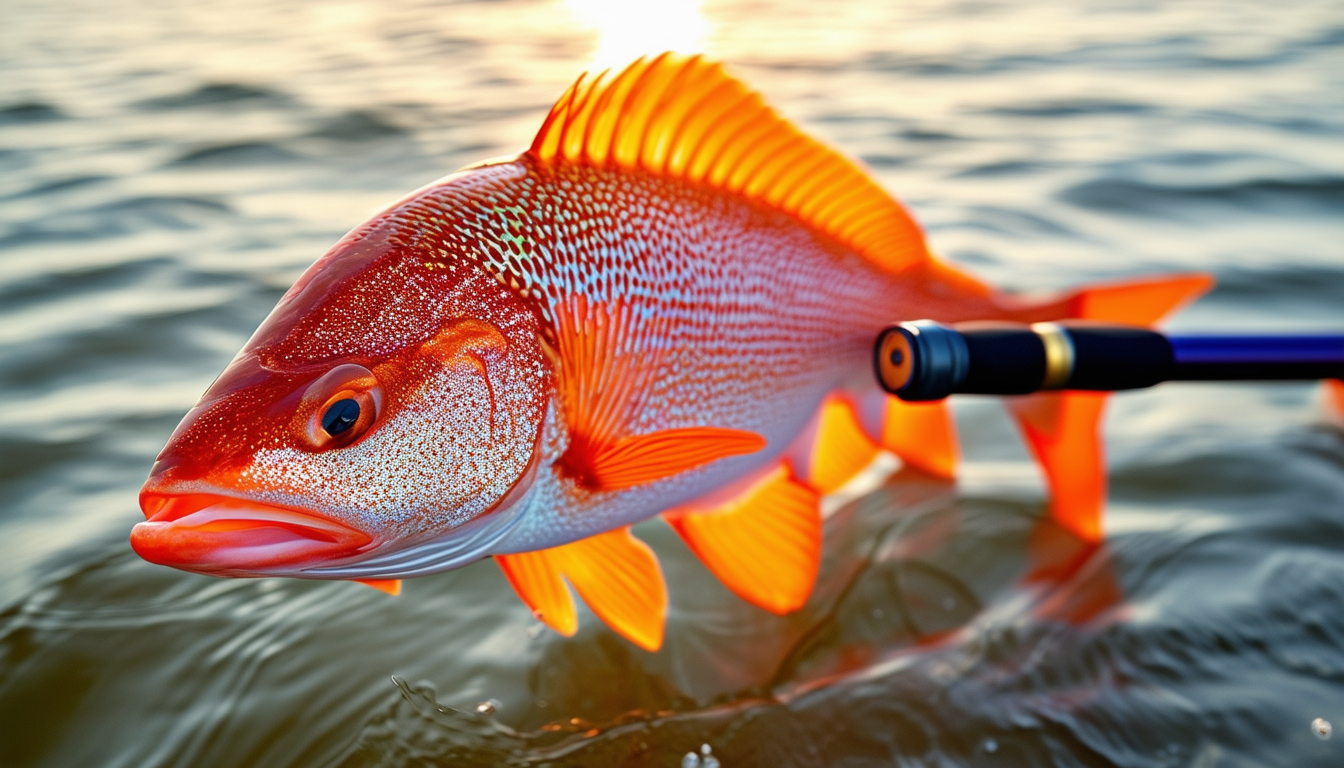 Redfish near water, caught by fly fisherman who is Redfish fishing